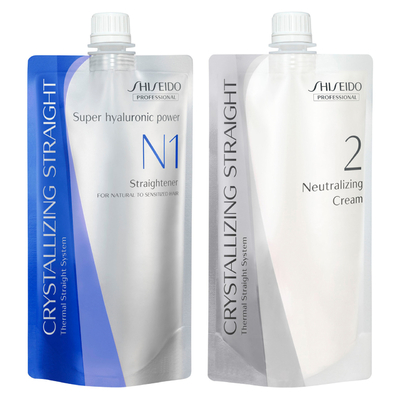 Lissage japonais Shiseido Crystallizing Straight N1+N2 - Cheveux Colorés