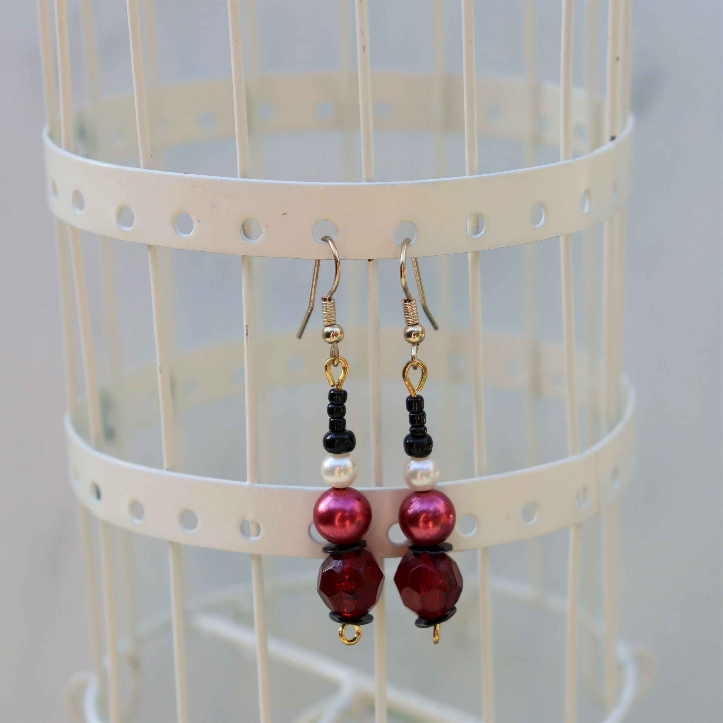 Boucles d\'oreilles Effet Rubis