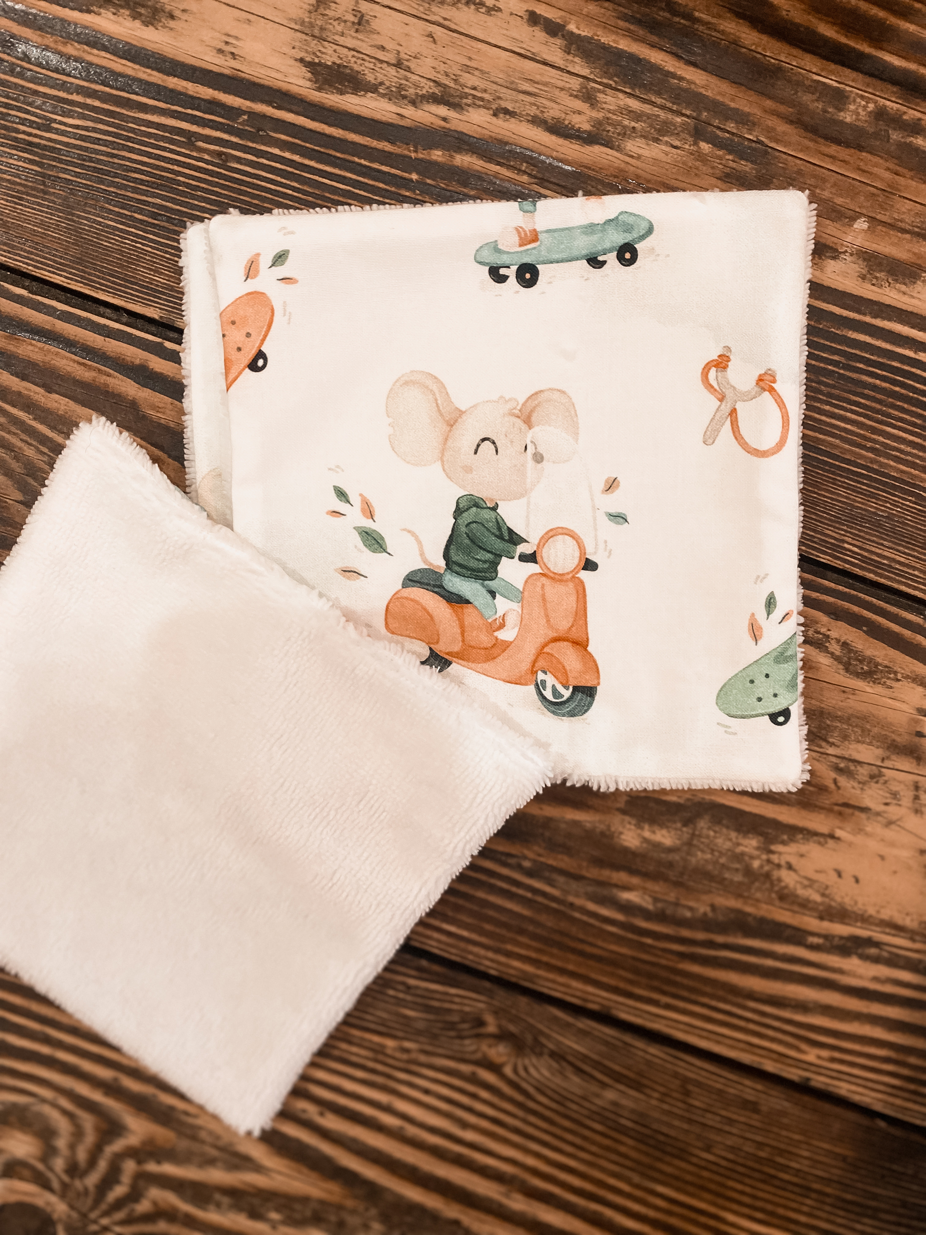 Lot de 3 grandes lingettes - Souris