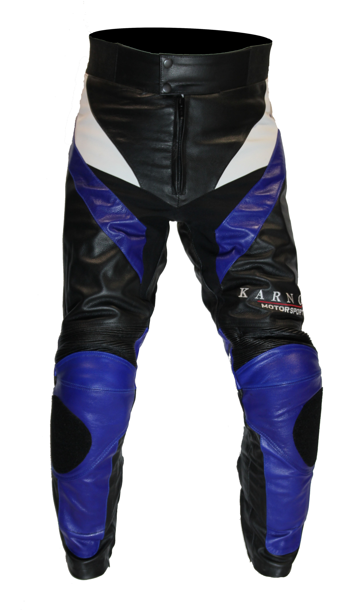 Kc309_1_pantalon moto cuir bleu karno