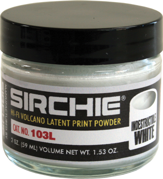 poudre empreinte digitale blanche