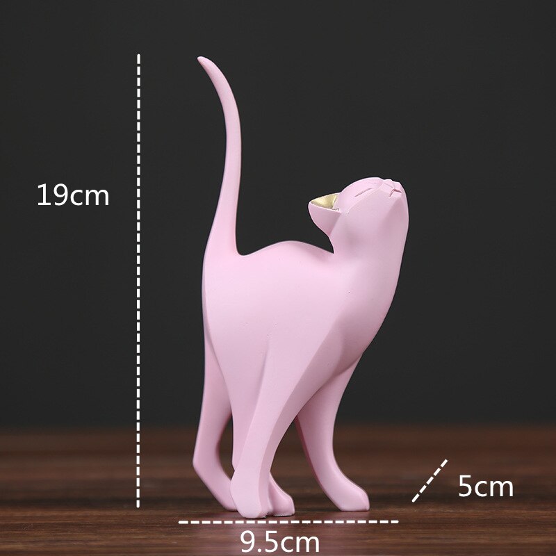 Figurines-de-chats-en-r-sine-rose-15cm-Kawaii-nordique-cr-atives-pour-Sculptures-int-rieures