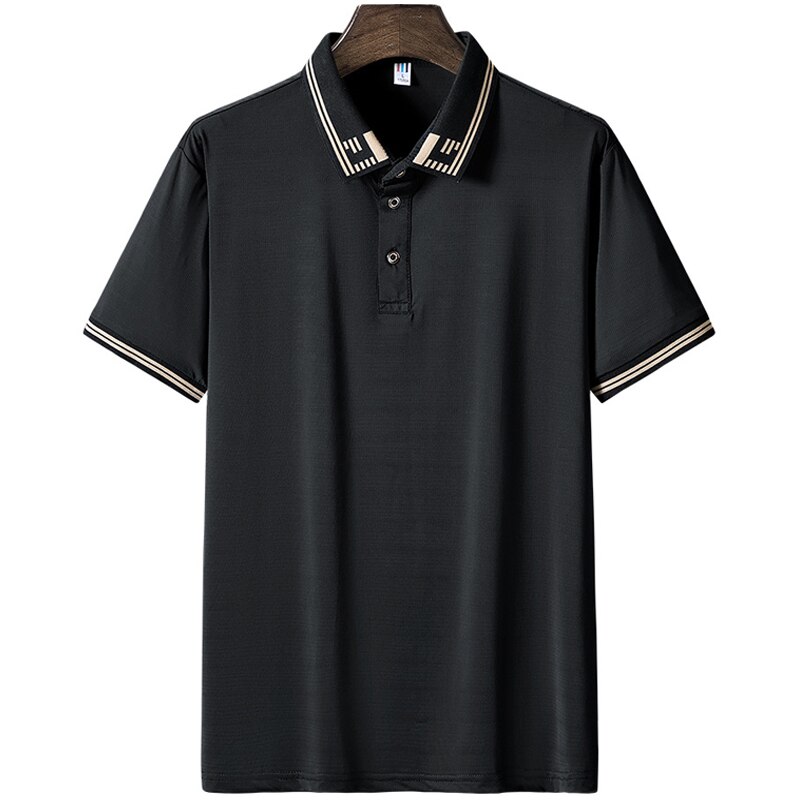 Polo-manches-courtes-en-soie-glac-e-pour-homme-6XL-7XL-8XL-nouvelle-collection-haute-qualit