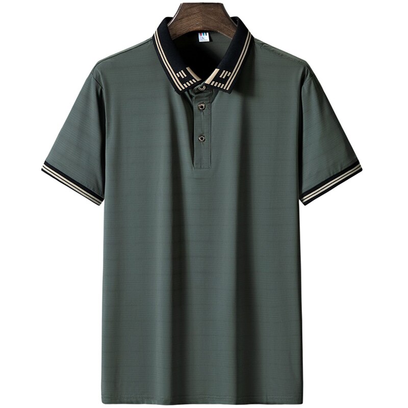 Polo-manches-courtes-en-soie-glac-e-pour-homme-6XL-7XL-8XL-nouvelle-collection-haute-qualit