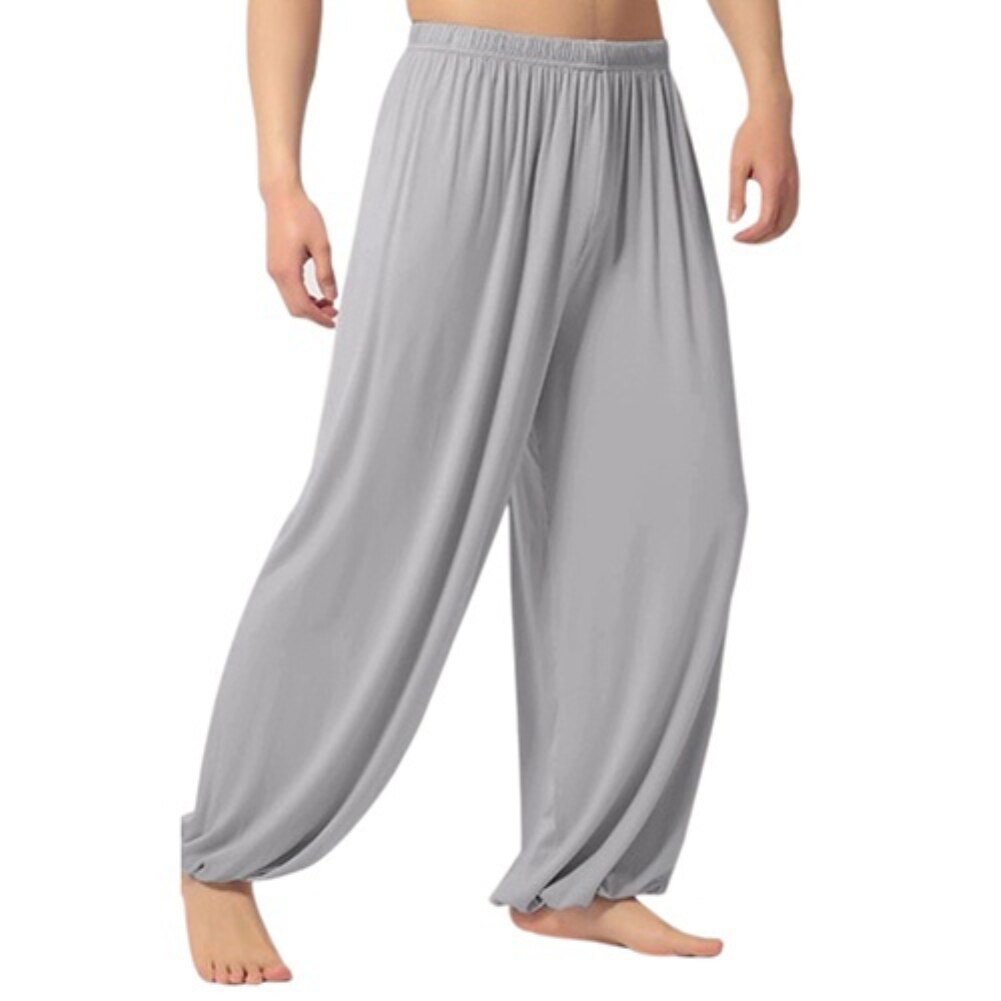 Pantalon-de-Yoga-D-contract-pour-Homme-Baggy-de-Couleur-Unie-V-tement-Ample-la-Mode