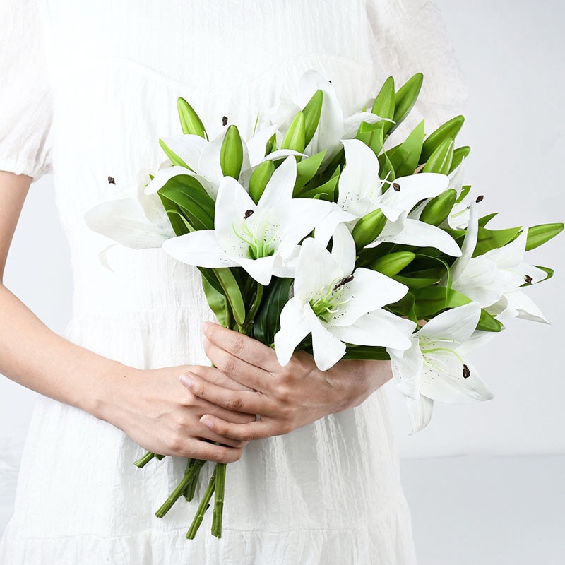 Bouquet-de-fleurs-artificielles-de-lys-blanc-38cm-5-pi-ces-fausses-plantes-pour-f-te