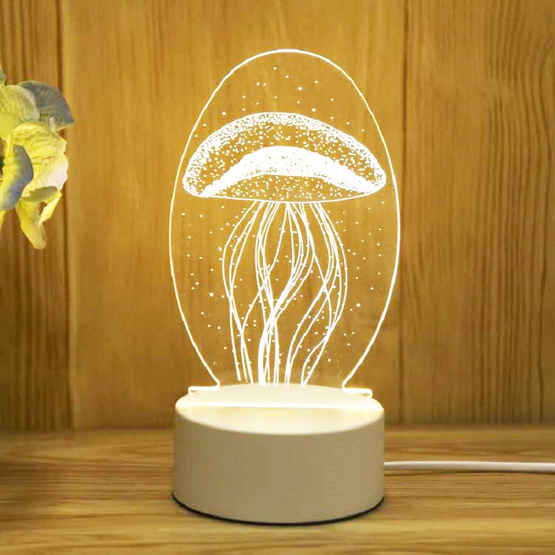 Lampe-LED-3D-en-Acrylique-Romantique-Amour-Maison-Veilleuse-pour-Enfant-Table-D-cor-de-F
