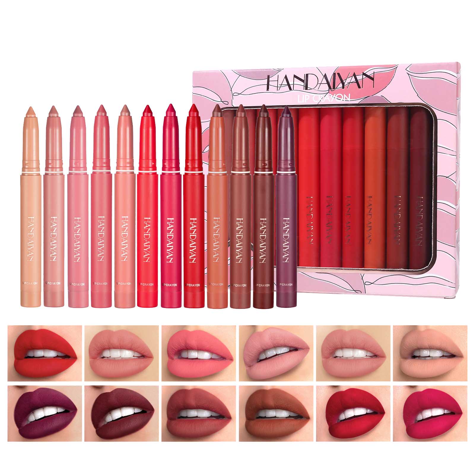 Rouge à lèvres sexy 12 couleurs