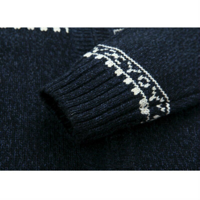 Cardigan-tricot-en-laine-Jacquard-col-montant-pour-homme-v-tement-chaud-et-d-contract-avec