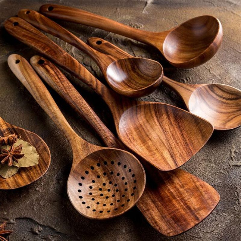 Ensemble de spatules en bois