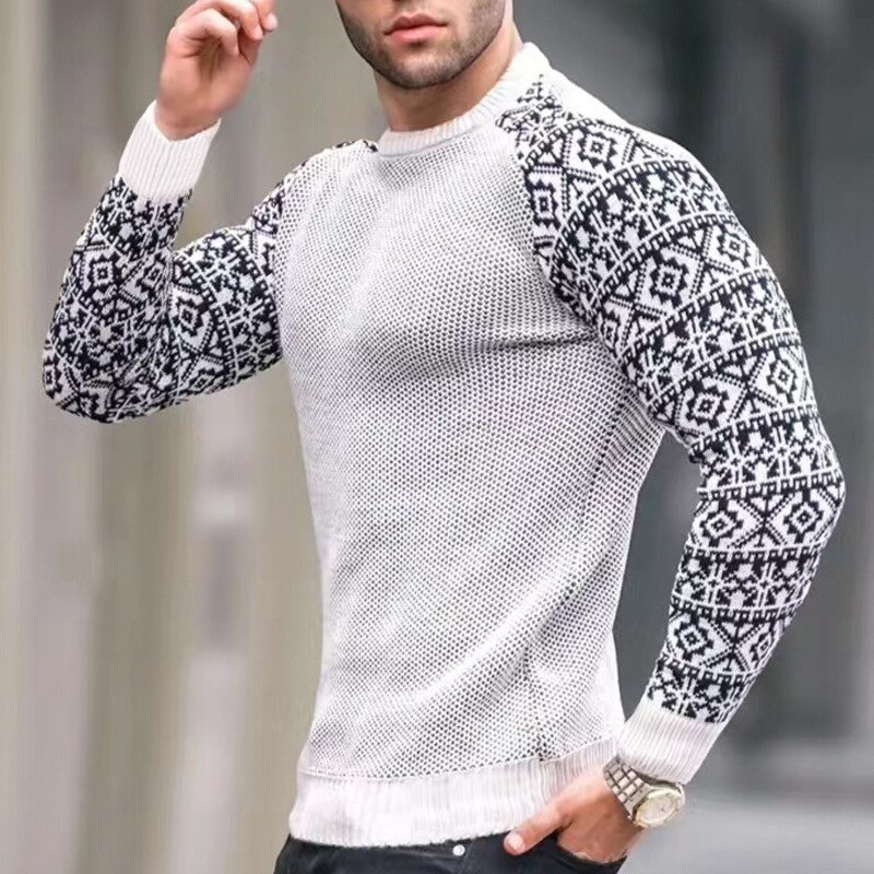 Pull fin à col rond pour homme