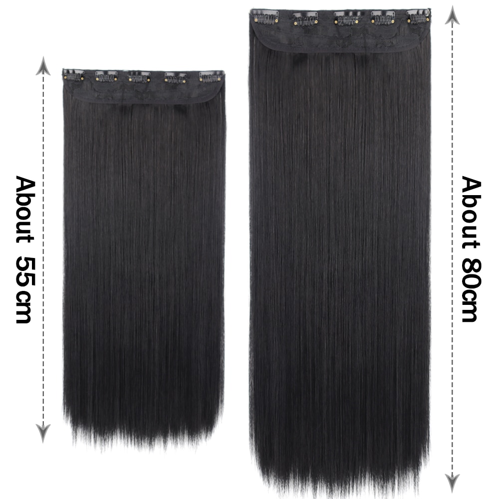 Extensions-de-cheveux-5-clips-postiche-longue-et-lisse-r-sistante-la-chaleur-faux-cheveux-naturels