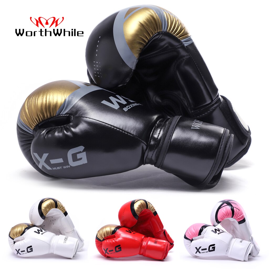 Gants-De-boxe-en-PU-pour-hommes-et-femmes-karat-Muay-Thai-Guantes-De-Boxeo-Free