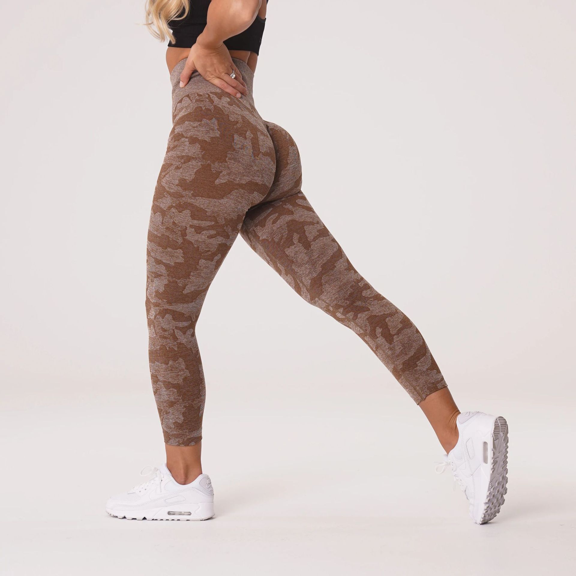 LOLI-Leggings-camouflage-sans-couture-pour-femmes-pantalon-de-Yoga-taille-haute-contr-le-du-ventre