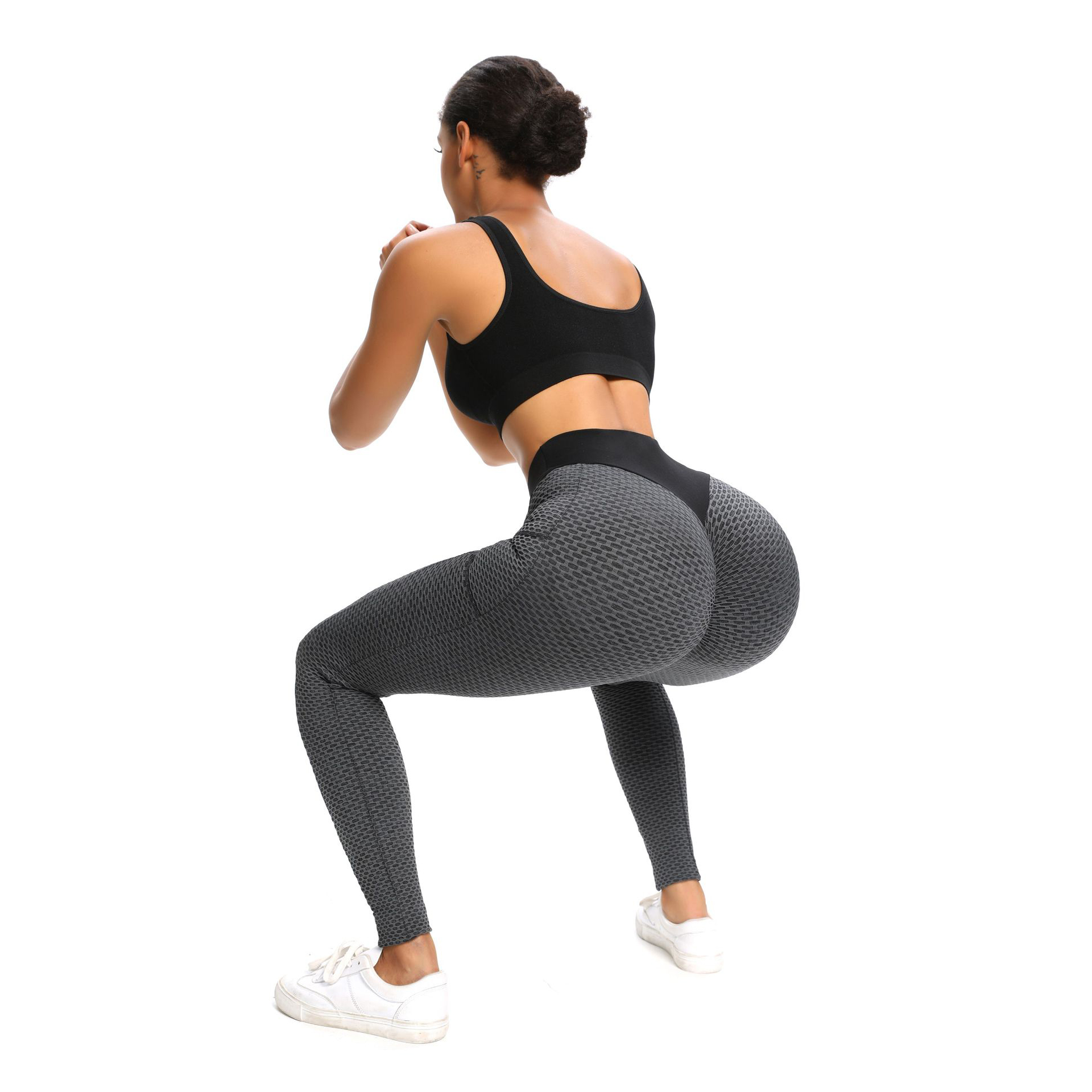 Leggings-de-poche-Anti-Cellulite-pour-femmes-pantalon-ruch-Push-Up-en-nid-d-abeille-taille
