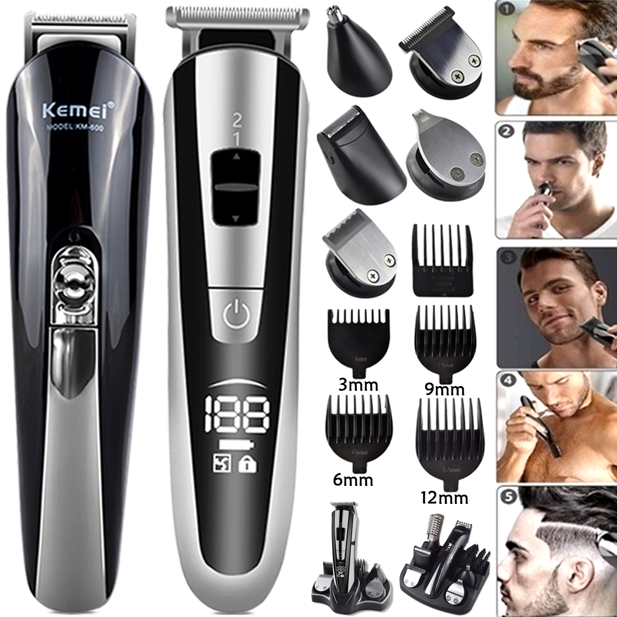 KEMEI-hommes-Machine-raser-Rechargeable-lectrique-tondeuses-cheveux-11-en-1-tondeuse-cheveux-lectrique-tondeuse-barbe