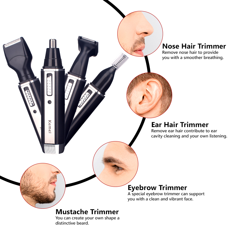 Tondeuse-lectrique-Rechargeable-4-en-1-pour-hommes-et-femmes-appareil-pour-couper-les-cheveux-le