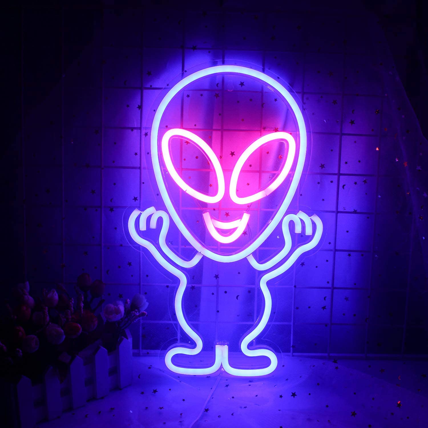 LED murale décorative motif Alien