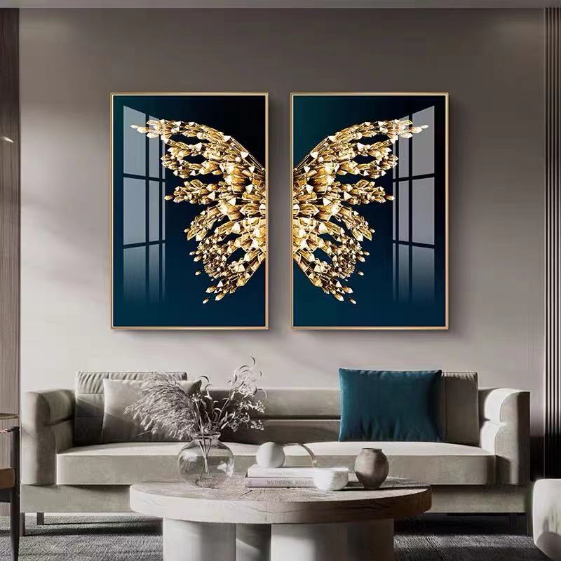 Poster en deux parties motif papillon