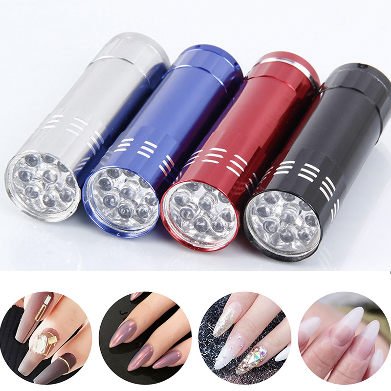 Mini-lampe-de-poche-9-LED-UV-pour-s-cher-les-ongles-Gel-adh-sif-s