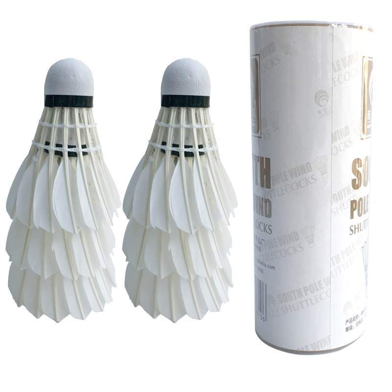 Volant-de-badminton-en-plume-d-oie-blanc-accessoire-durable-pour-la-pratique-sportive-en-int