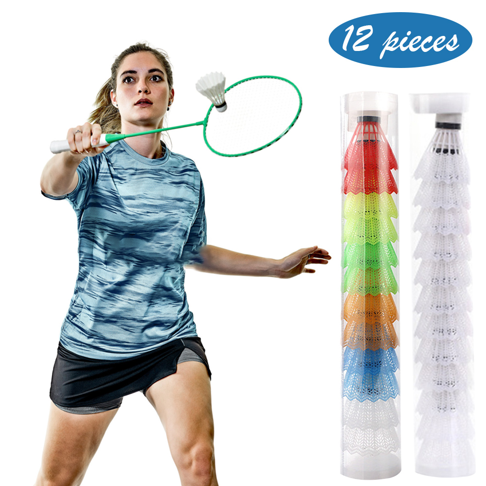 Lot de 12 volants de badminton en plastique multicolore haute vitesse pour  entraînement sportif [288] - Cdiscount Sport