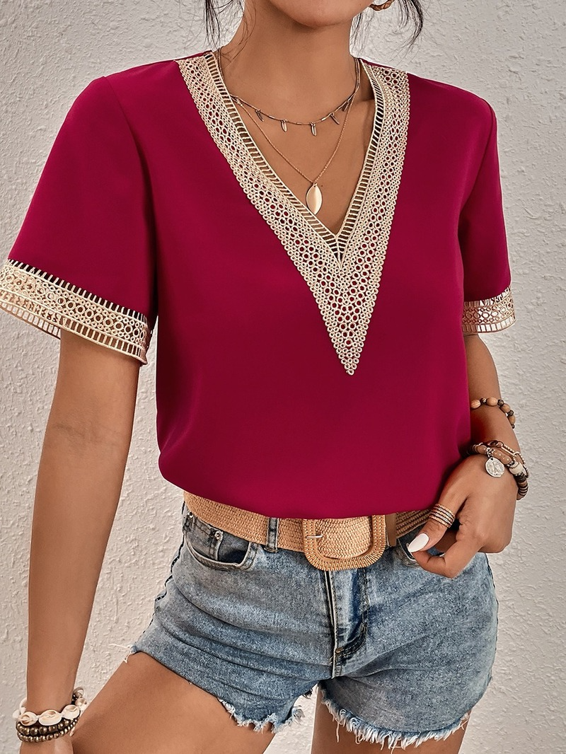 Tee shirt ample col en V
