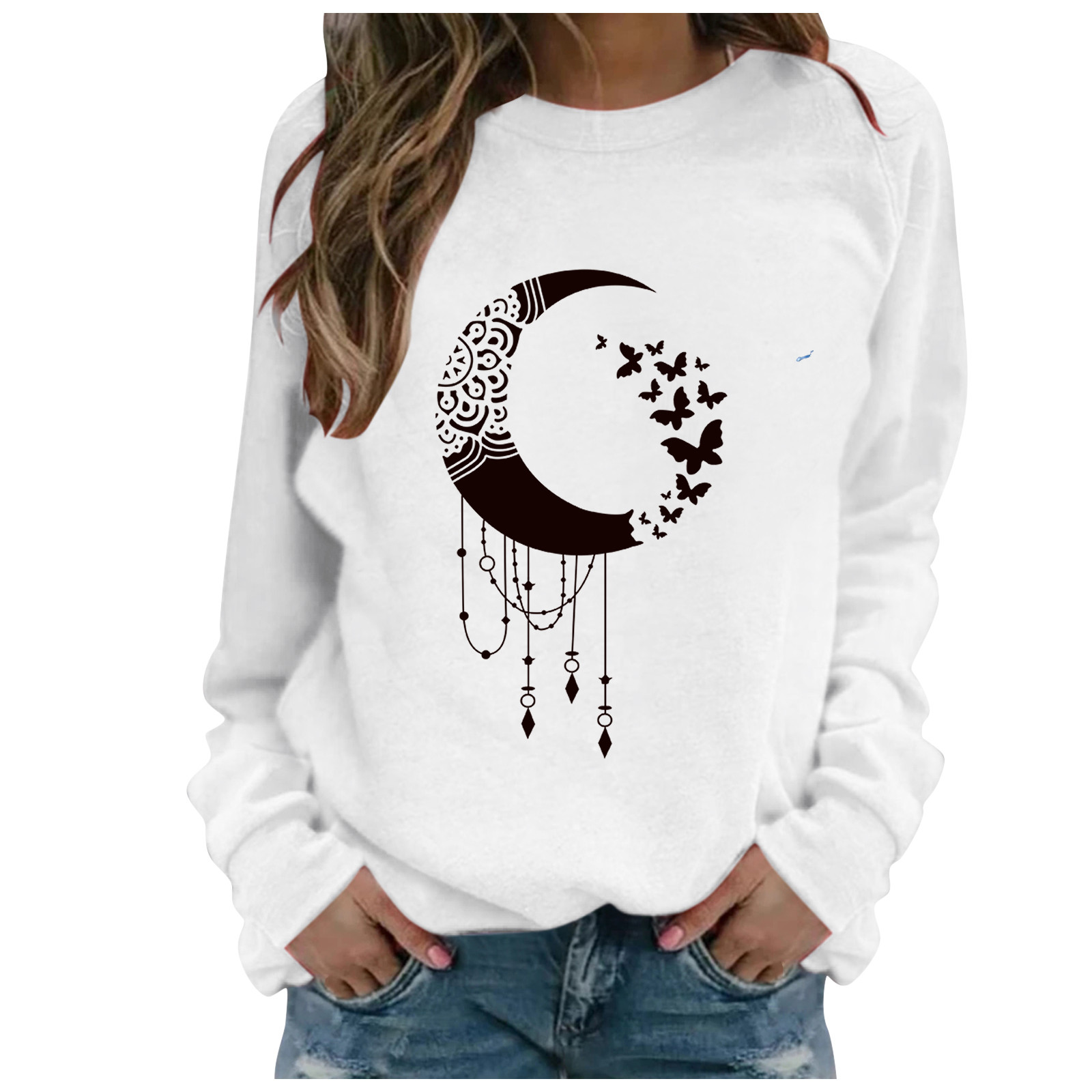 Sweat-capuche-noir-imprim-lune-et-soleil-pour-femme-style-punk-gothique-sweat-capuche-PVD-d