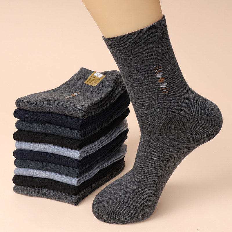 Chaussettes fines en coton par 5 pour hommes