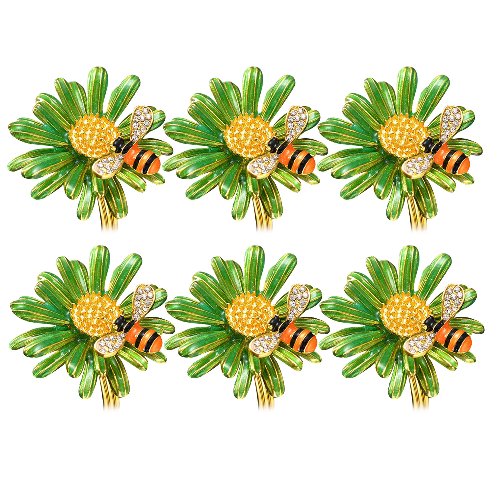 Rond de serviette de table motif florale