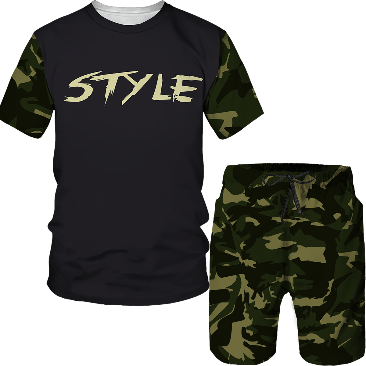 t-3D-impression-Camouflage-ensemble-costume-d-contract-hommes-surv-tement-2-pi-ces-surdimensionn