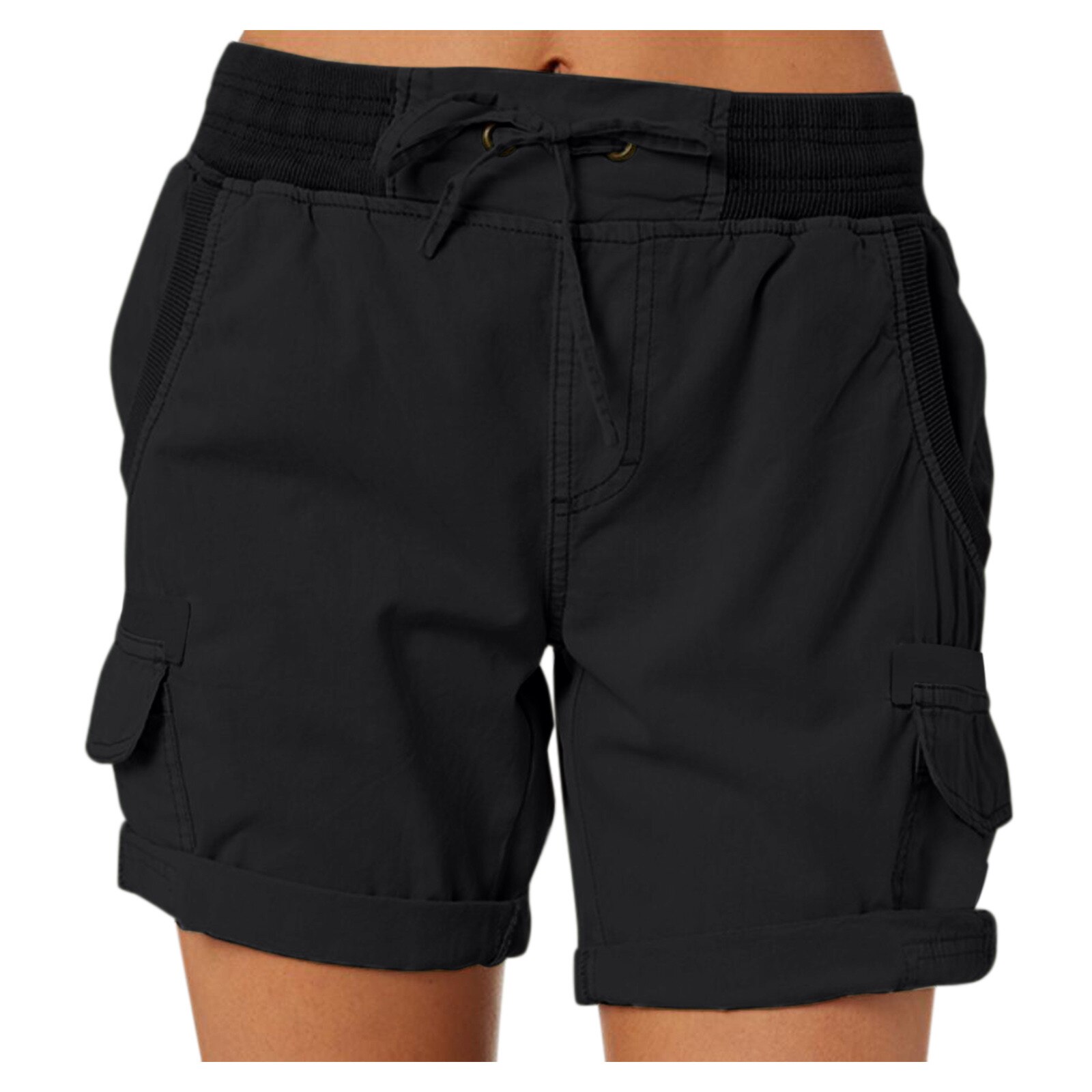 Short-Cargo-court-pour-Femme-pantalon-de-plage-taille-haute-avec-poches-style-Streetwear-d-contract