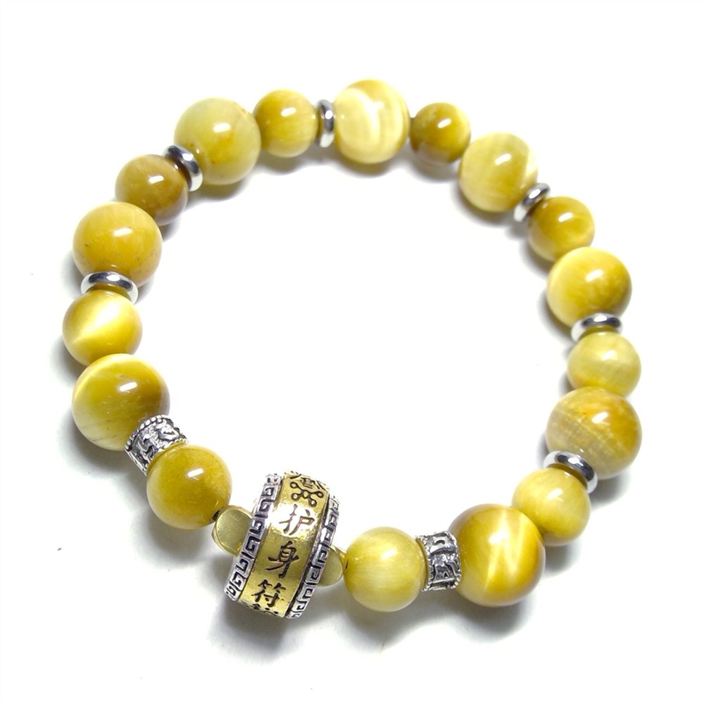 Bracelet de perles en pierres rondes pour hommes