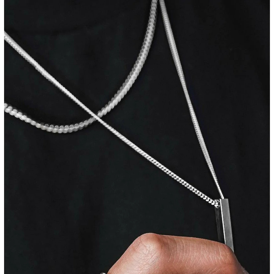 Vnox-colliers-barres-verticales-3D-pour-hommes-pendentif-g-om-trique-en-acier-inoxydable-couches-cha