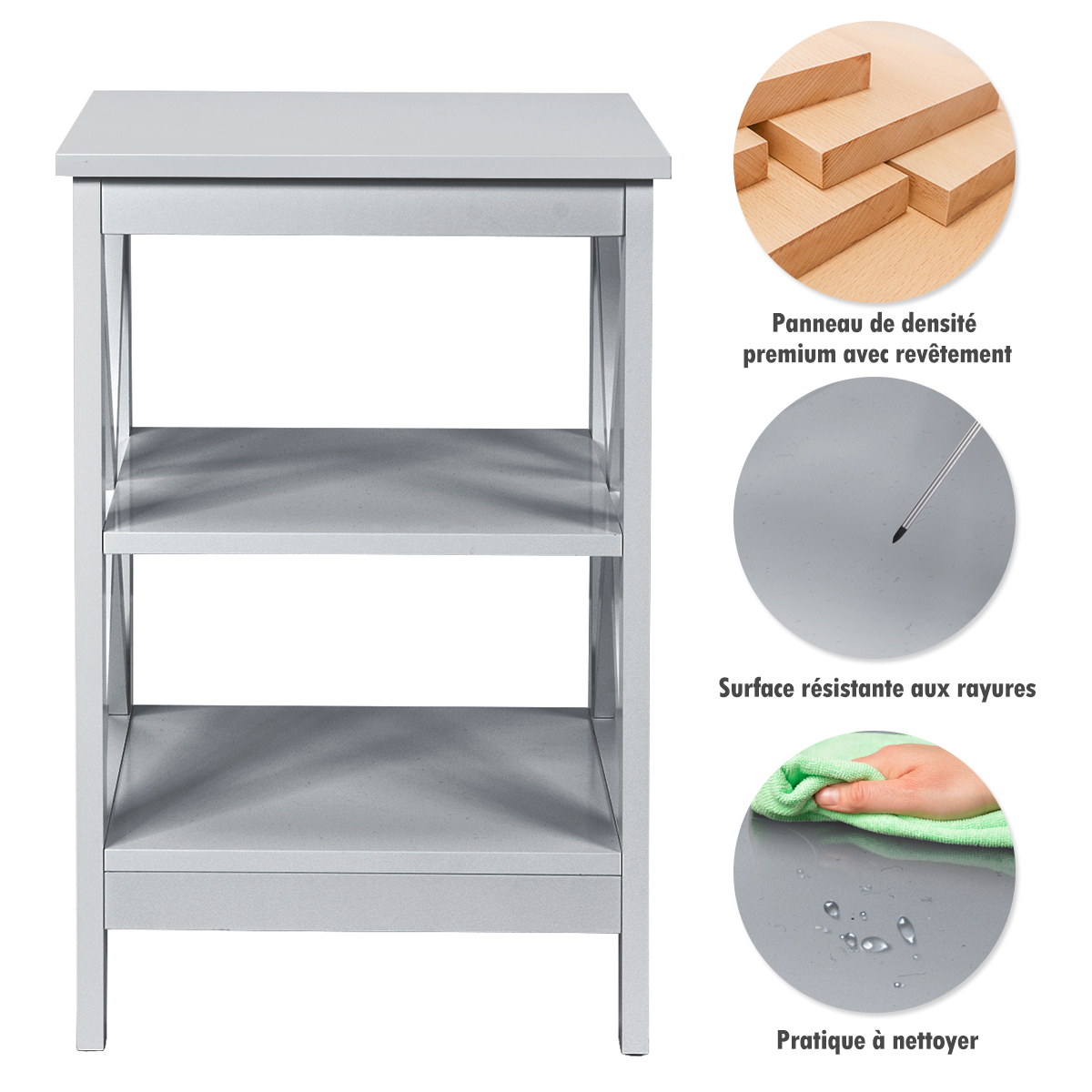 Table-de-chevet-3-niveaux-40x40x61CM-grise-Table-basse-Simple-et-contemporaine-Table-de-chevet-pour