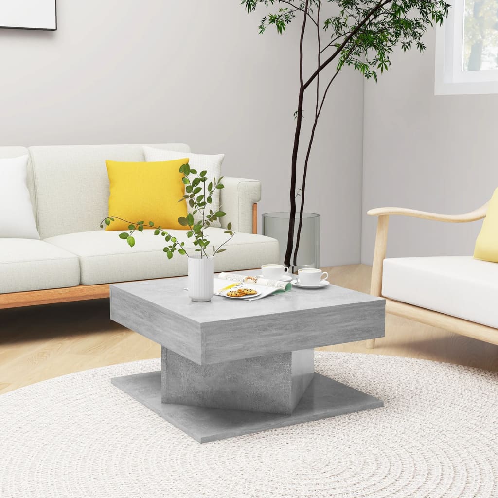 Table basse moderne gris béton