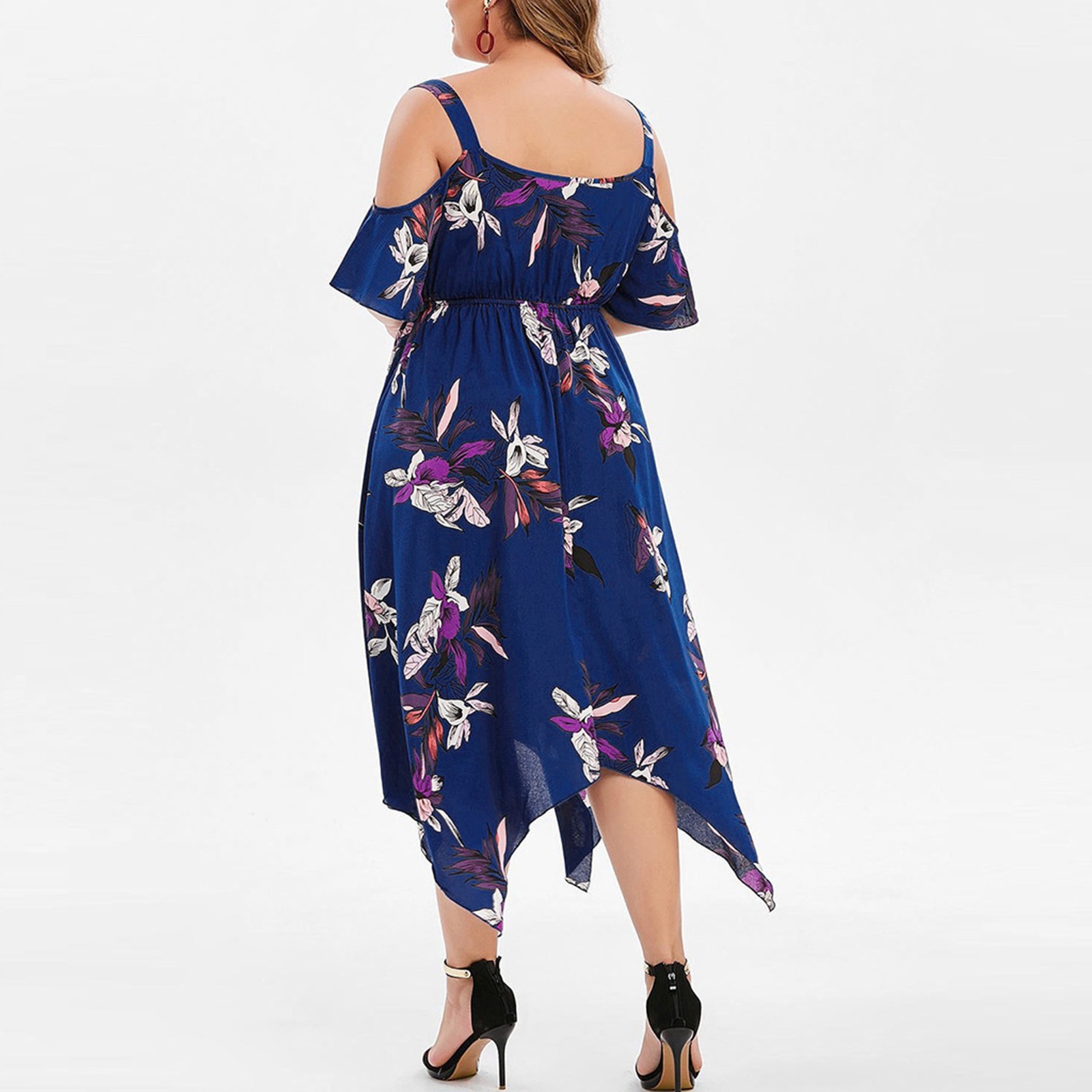 Robe-imprim-floral-Boho-col-en-V-vintage-rond-t-pour-femmes-l-gante-Off-initi