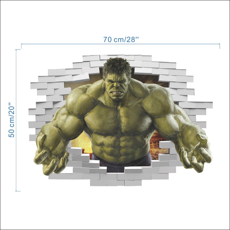 Autocollants-muraux-3D-Avengers-pour-chambre-d-enfant-affiche-de-film-art-mural-d-coration-de