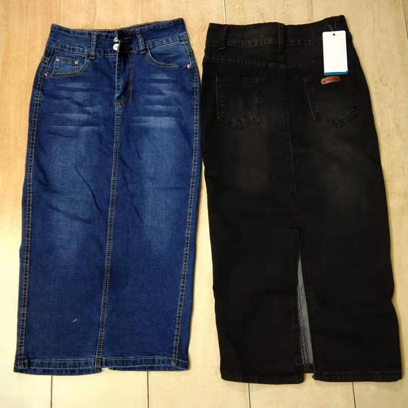 Jupe-crayon-taille-haute-en-jean-pour-femme-classique-longue-noir-bleu-command-e-2022