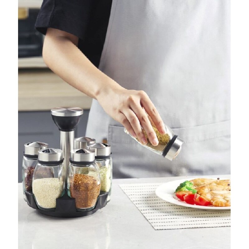 Bocaux-Transparents-pour-pices-Sel-et-Belle-Shaker-Pot-d-Assaisonnement-Condiment-en-Plastique-Gadget-de