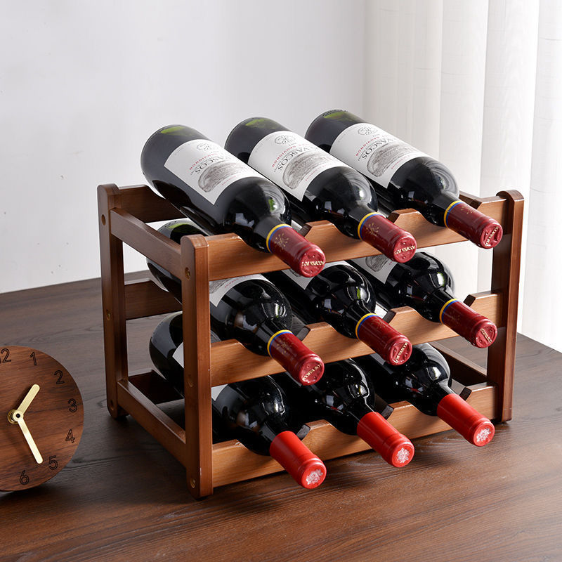 Porte-bouteilles de vin en bois