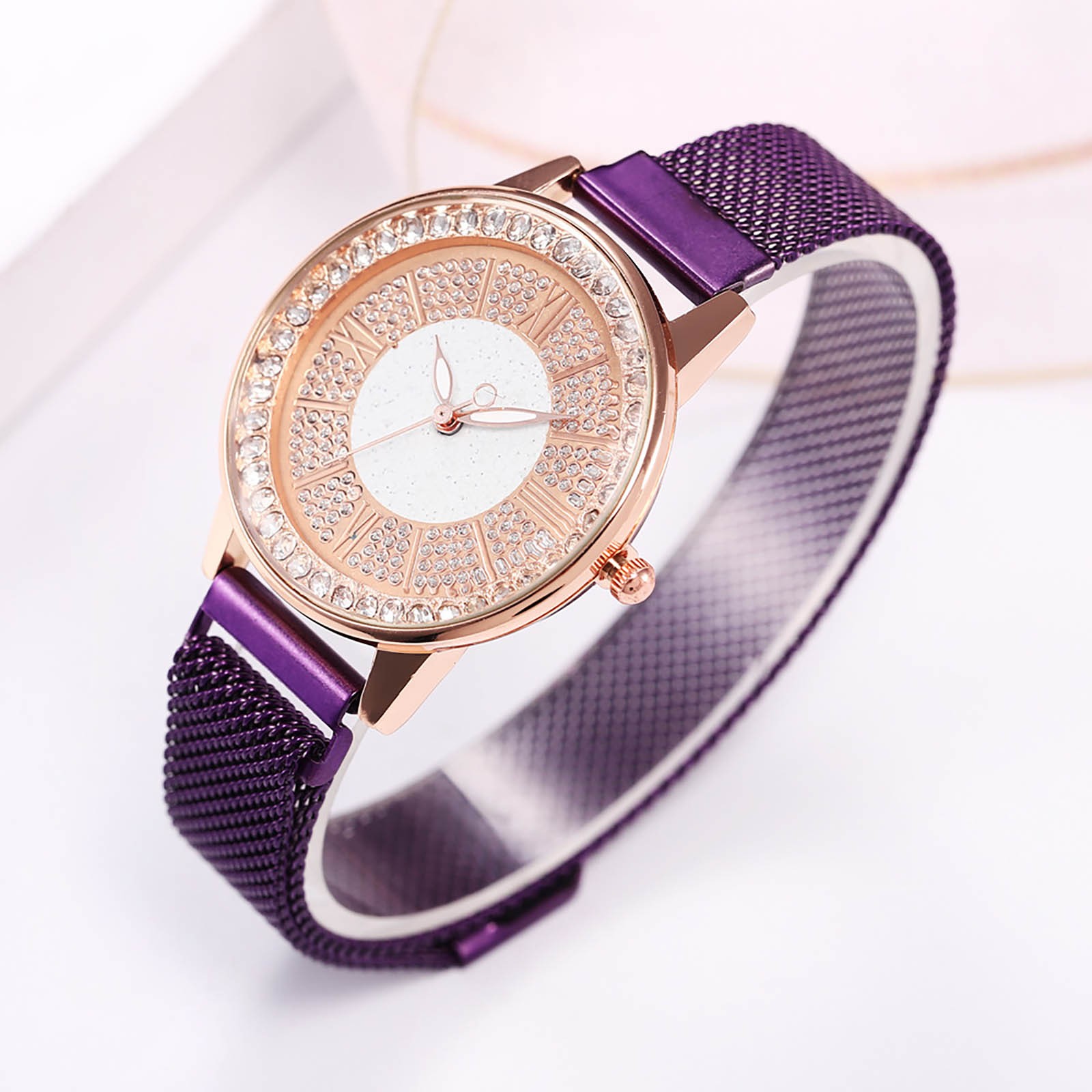 Montres-de-luxe-pour-Femmes-Quartz-analogique-bracelet-en-acier-inoxydable-tendance