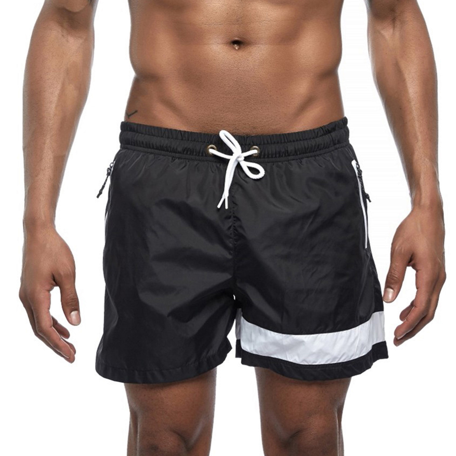 Short-de-plage-pour-hommes-maillot-de-bain-pissure-avec-cordon-de-serrage-pantalon-de-sport