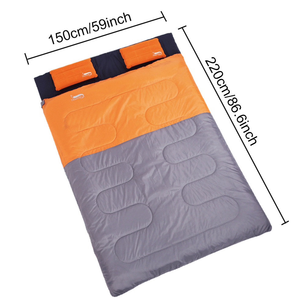 Desert-Fox-sac-de-couchage-2-personnes-pour-Couple-famille-Camping-Portable-avec-2-oreillers-tapis