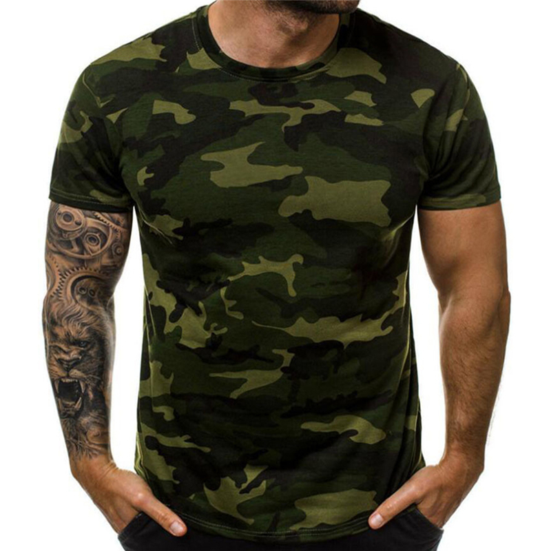 CamSolomon-T-shirt-manches-courtes-pour-homme-streetwear-en-coton-col-rond-d-contract-salle-de