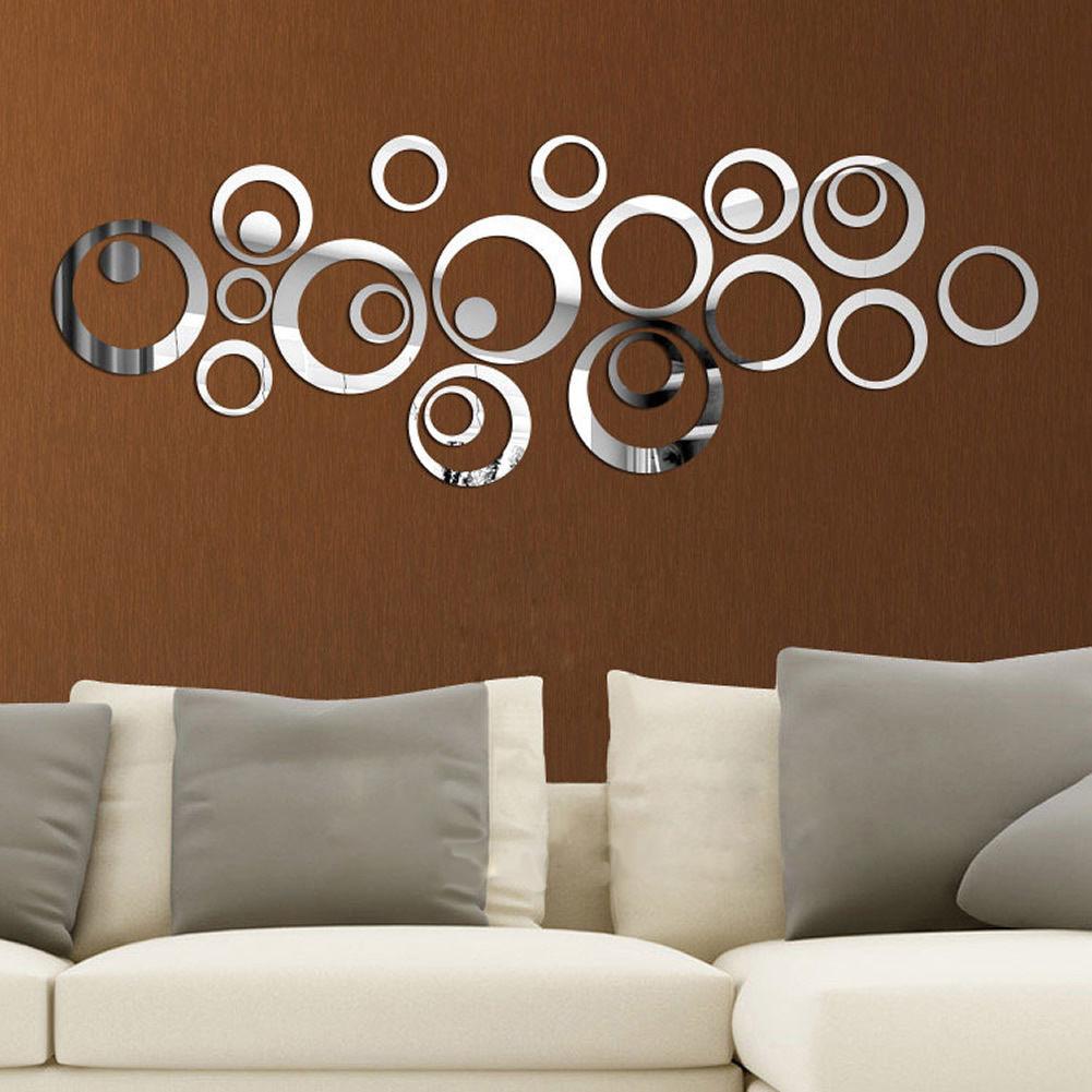 24-pi-ces-ensemble-3D-bricolage-cercles-autocollant-mural-d-coration-de-la-maison-miroir-Stickers