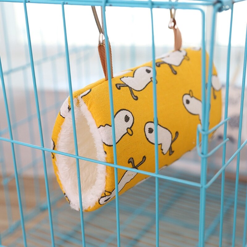 Hamac-Tunnel-pour-petits-animaux-lit-en-peluche-chaud-Cage-de-cachette-accessoires-pour-cochon-d