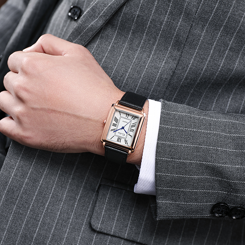 Montre-quartz-cadran-rectangulaire-pour-hommes-montre-bracelet-d-affaires-de-luxe-bracelet-en-cuir-d