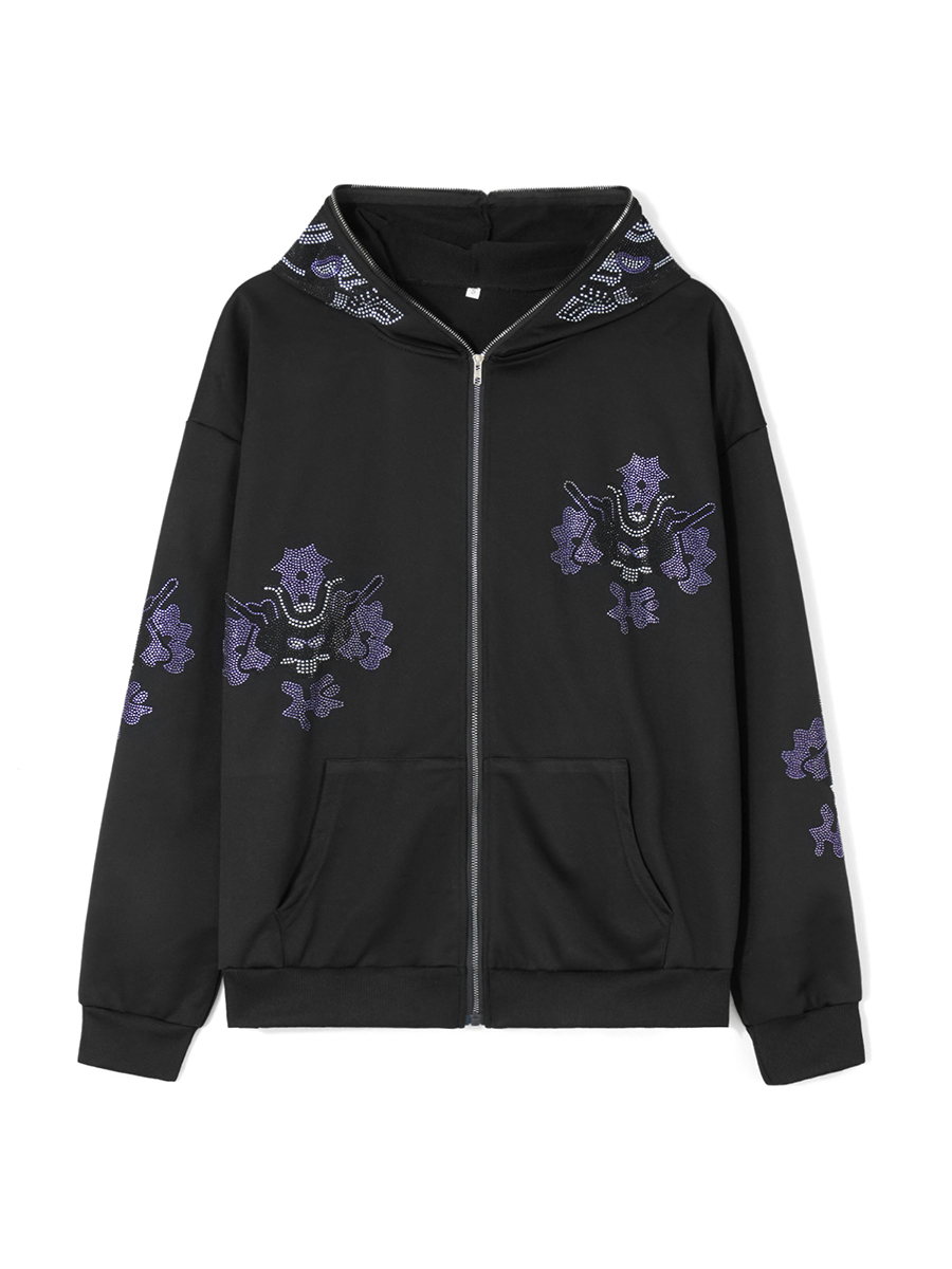 Veste-capuche-manches-longues-et-poches-pour-femme-blouson-avec-biscuits-fermeture-clair-compl-te-style