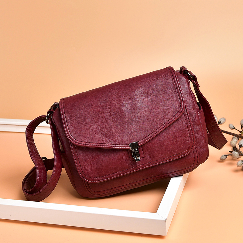 Sac-r-tro-d-contract-en-cuir-souple-pour-femme-sac-messager-sac-rabat-de-verrouillage